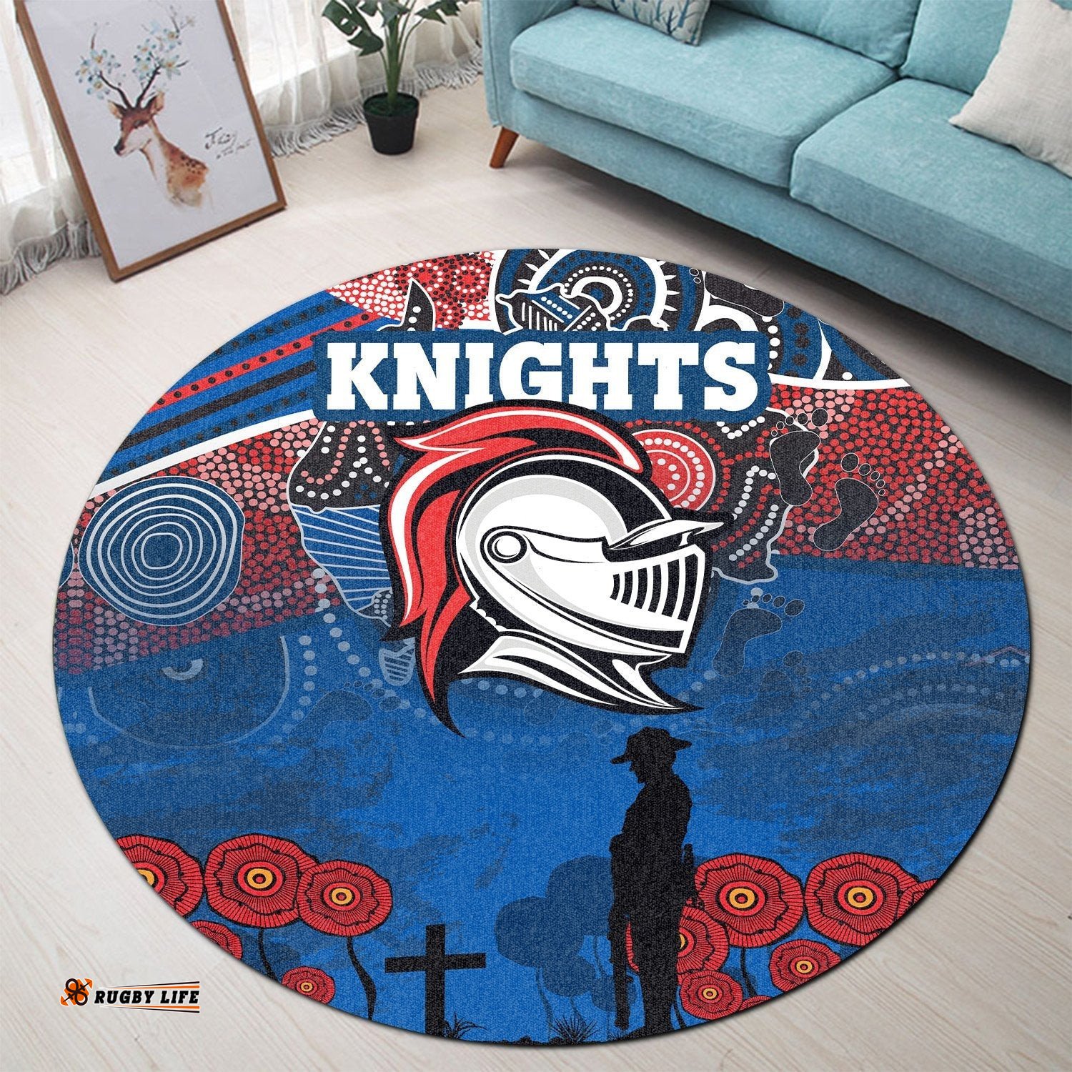 Knights Round Carpet Newcastle Anzac Day Aboriginal