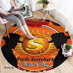 Perth Scorchers ANZAC 2024 Round Carpet Lest We Forget Poppy Mix Camouflage