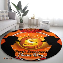 Perth Scorchers ANZAC 2024 Round Carpet Lest We Forget Poppy Mix Camouflage