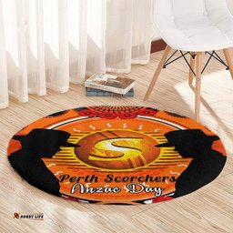 Perth Scorchers ANZAC 2024 Round Carpet Lest We Forget Poppy Mix Camouflage