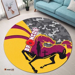 Broncos Round Carpet Brisbane Anzac Day Camo Style