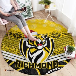 Richmond Football Christmas Round Carpet Merry Xmas 2023 Mix Aboriginal Art