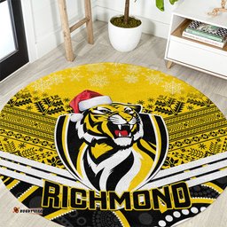Richmond Football Christmas Round Carpet Merry Xmas 2023 Mix Aboriginal Art