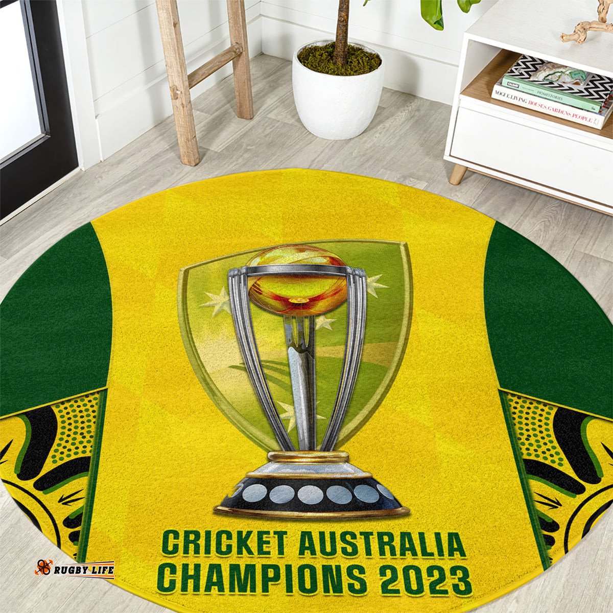 Australia Cricket Round Carpet World Cup Go Champions 2023 Indigenous