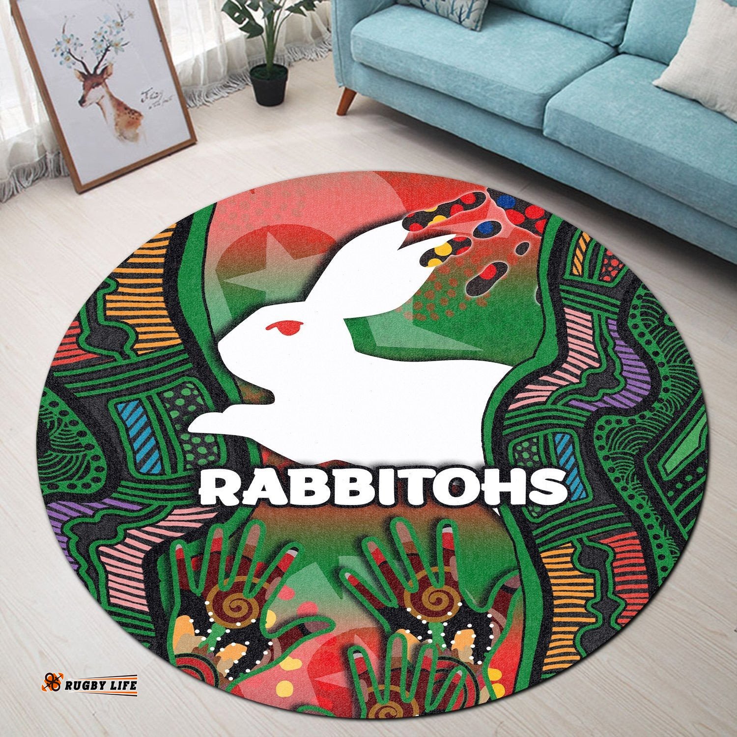 Naidoc Rabbitohs Round Carpet Torres Strait Islander