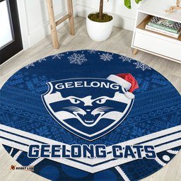 Geelong Football Christmas Round Carpet Merry Xmas 2023 Mix Aboriginal Art