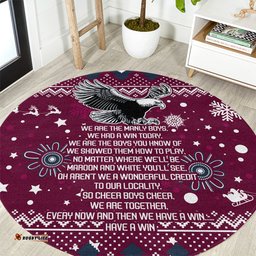 Sea Eagles Rugby Round Carpet Manly Boys Victory 2023 Christmas Vibe