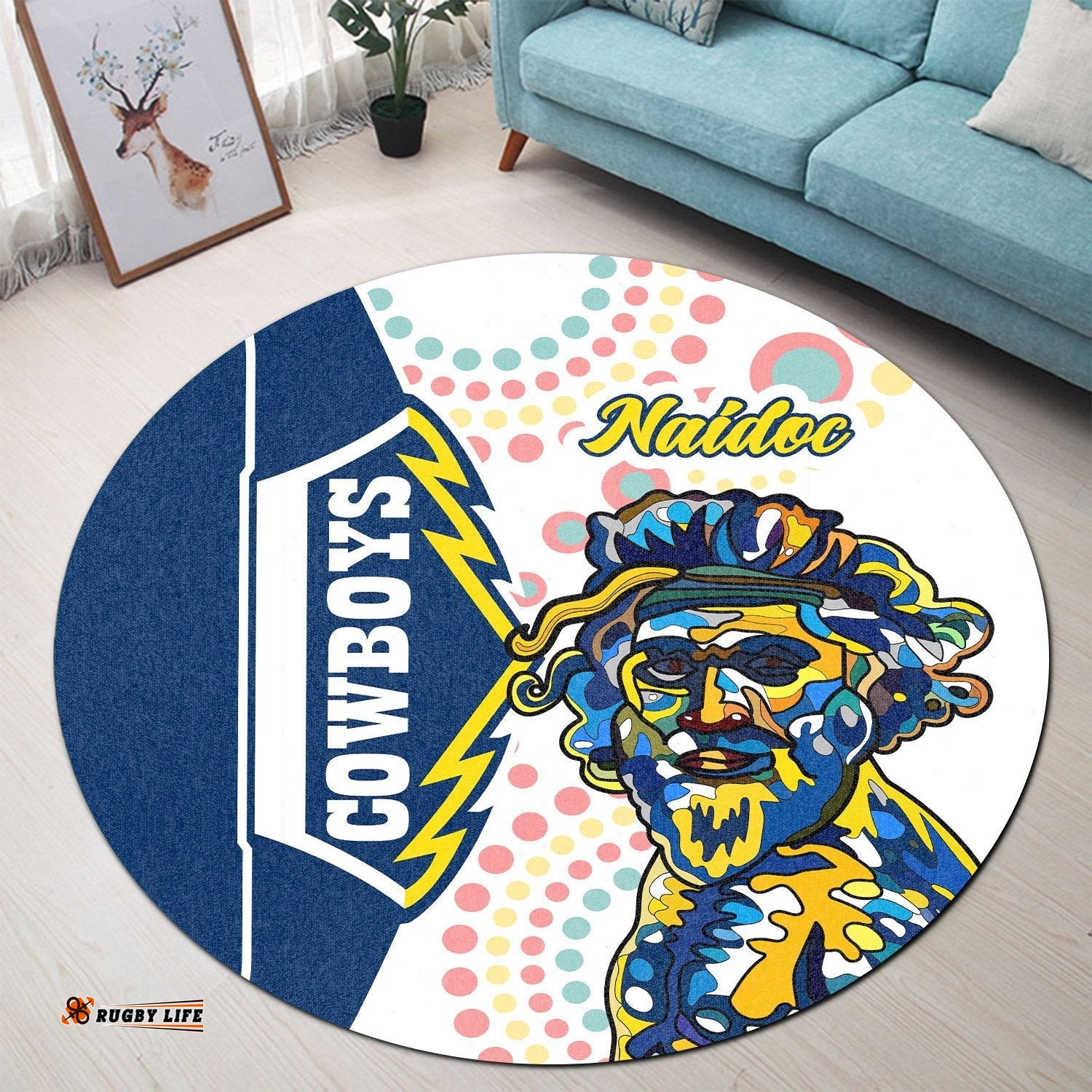 Cowboys Naidoc Week Round Carpet North Aboriginal