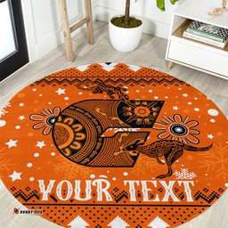 Custom Giants Football Round Carpet Christmas Vibe 2023
