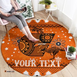 Custom Giants Football Round Carpet Christmas Vibe 2023