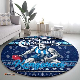 Kangaroos Football Xmas Round Carpet Australia AFL Mascot