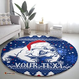 Bulldogs Football Round Carpet Christmas Vibe 2023