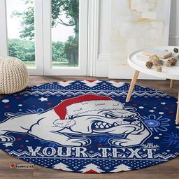 Bulldogs Football Round Carpet Christmas Vibe 2023