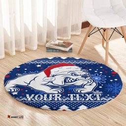 Bulldogs Football Round Carpet Christmas Vibe 2023