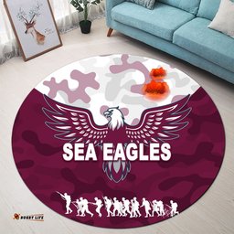 Manly Warringah Round Carpet Sea Eagles Anzac Day Camouflage Vibes