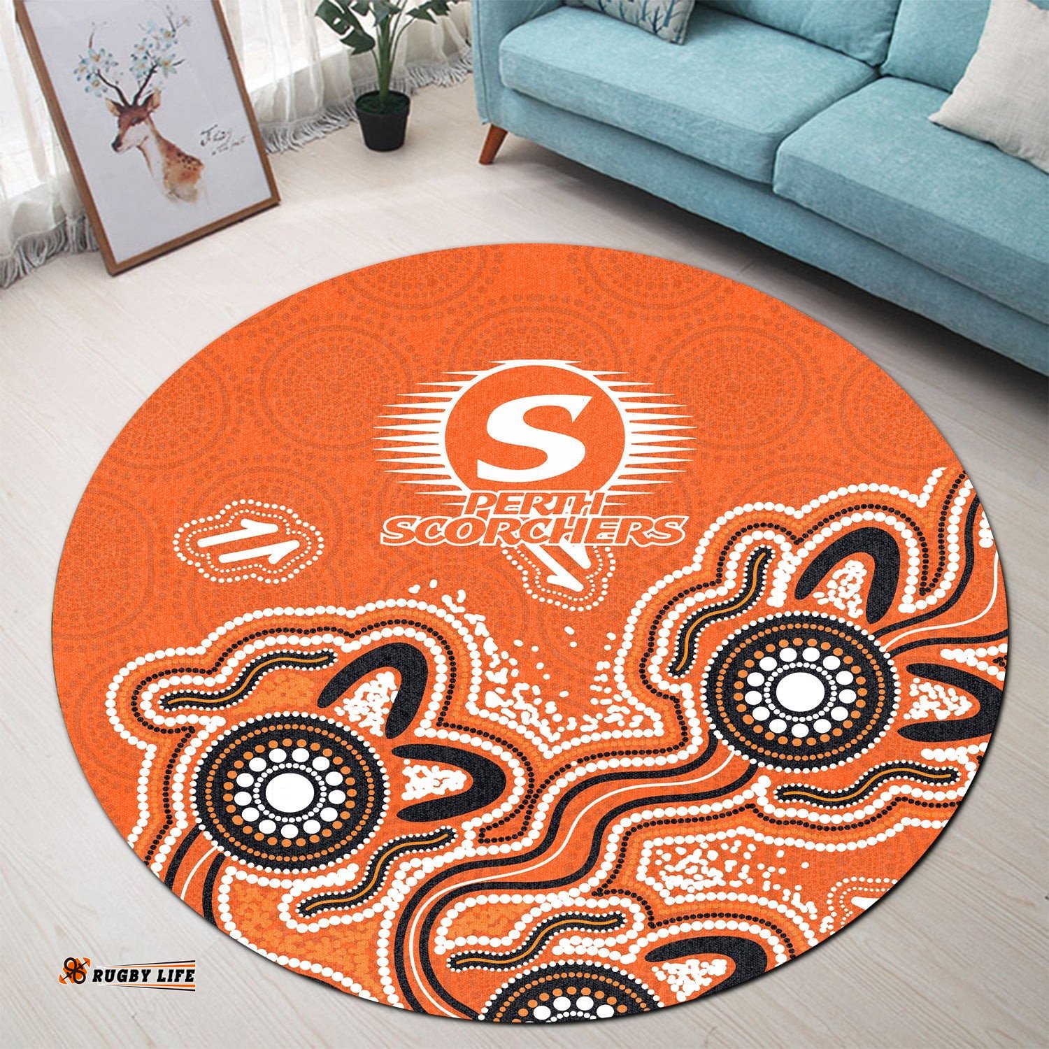 Perth Scorchers Round Carpets Aboriginal Art