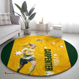 Australia Soccer Round Carpet Ellie Carpenter Matildas Gold Version
