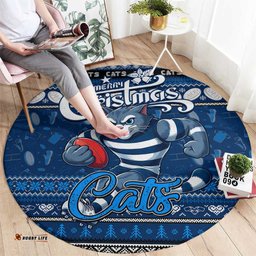 Cats Football Xmas Round Carpet Australia AFL Mascot