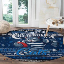 Cats Football Xmas Round Carpet Australia AFL Mascot