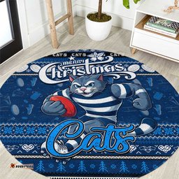 Cats Football Xmas Round Carpet Australia AFL Mascot