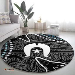 Torest Trait Islands Mix Crocodine Aboriginal Pattern Round Carpet TS04