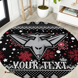 Custom Bombers Football Round Carpet Christmas Vibe 2023