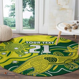 Custom Australia Cricket Round Carpet Go Aussie World Cup 2023 Aboriginal Style Unique