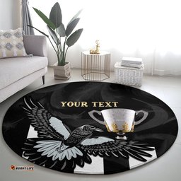 Personalised AFL Collingwood Round Carpet Magpies Premiers 2023 With Trophy Proud
