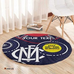 Custom AFL Demons NAIDOC Week Round Carpet Keep The Fire Burning Indigenous Art