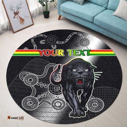 Custom Personalised Black Panthers Round Carpet Original Simple
