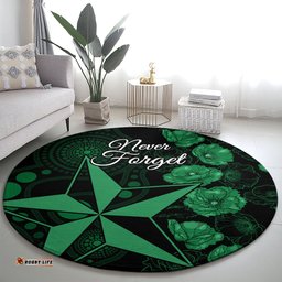 Stars Cricket Never Forget Custom Round Carpet ANZAC Day with Poppy Aboriginal