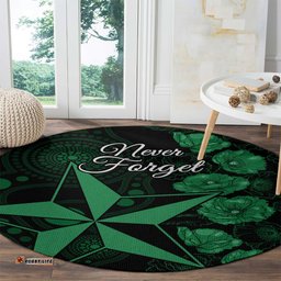 Stars Cricket Never Forget Custom Round Carpet ANZAC Day with Poppy Aboriginal