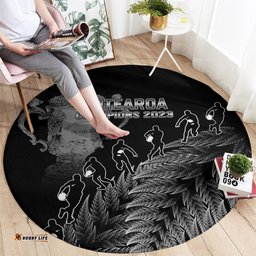 Custom New Zealand Silver Fern Rugby Round Carpet All Black Go Champions 2023 With Trophy Proud