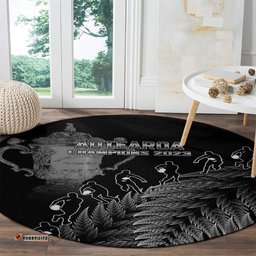 Custom New Zealand Silver Fern Rugby Round Carpet All Black Go Champions 2023 With Trophy Proud