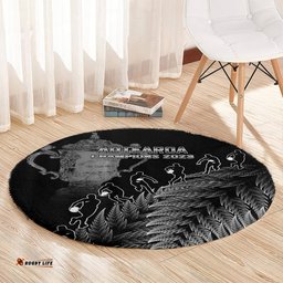 Custom New Zealand Silver Fern Rugby Round Carpet All Black Go Champions 2023 With Trophy Proud