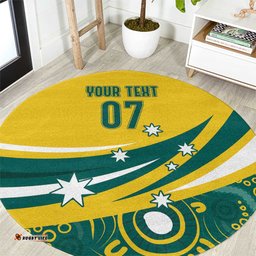 Australia 2024 Olympics Custom Round Carpet Rise of the Roos Aborignal Style