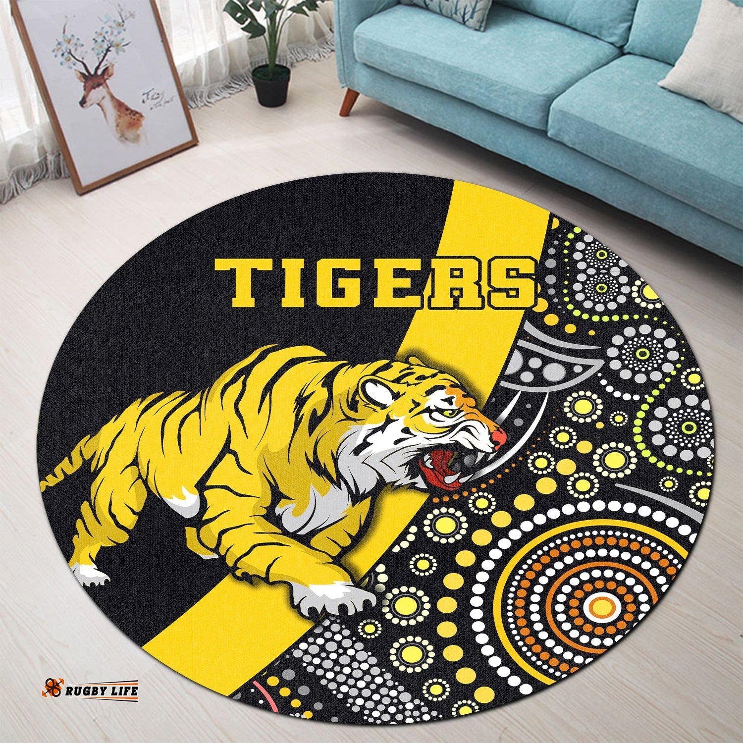 Richmond Indigenous Round Carpet Tigers Football Version 02