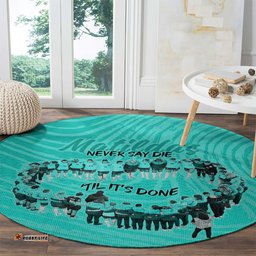 Matildas Til Its Done Custom Round Carpet Australia Womens Soccer Turquoise Style