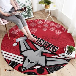Essendon Football Christmas Round Carpet Merry Xmas 2023 Mix Aboriginal Art