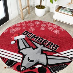 Essendon Football Christmas Round Carpet Merry Xmas 2023 Mix Aboriginal Art