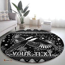 Custom Magpies Football Round Carpet Christmas Vibe 2023