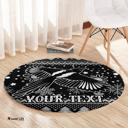 Custom Magpies Football Round Carpet Christmas Vibe 2023