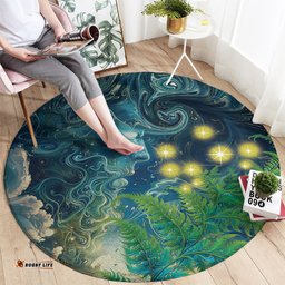 New Zealand Matariki Waipuna a rangi Round Carpet He Roimata o Rangi