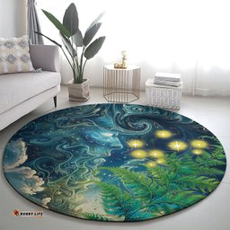 New Zealand Matariki Waipuna a rangi Round Carpet He Roimata o Rangi