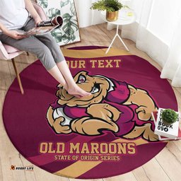Custom QLD Maroons Cane Toad Round Carpet Queensland Origin No2