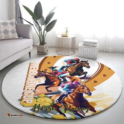 Melbourne Cup Australia Round Carpet Horse Racing Happy 164th Anniversary