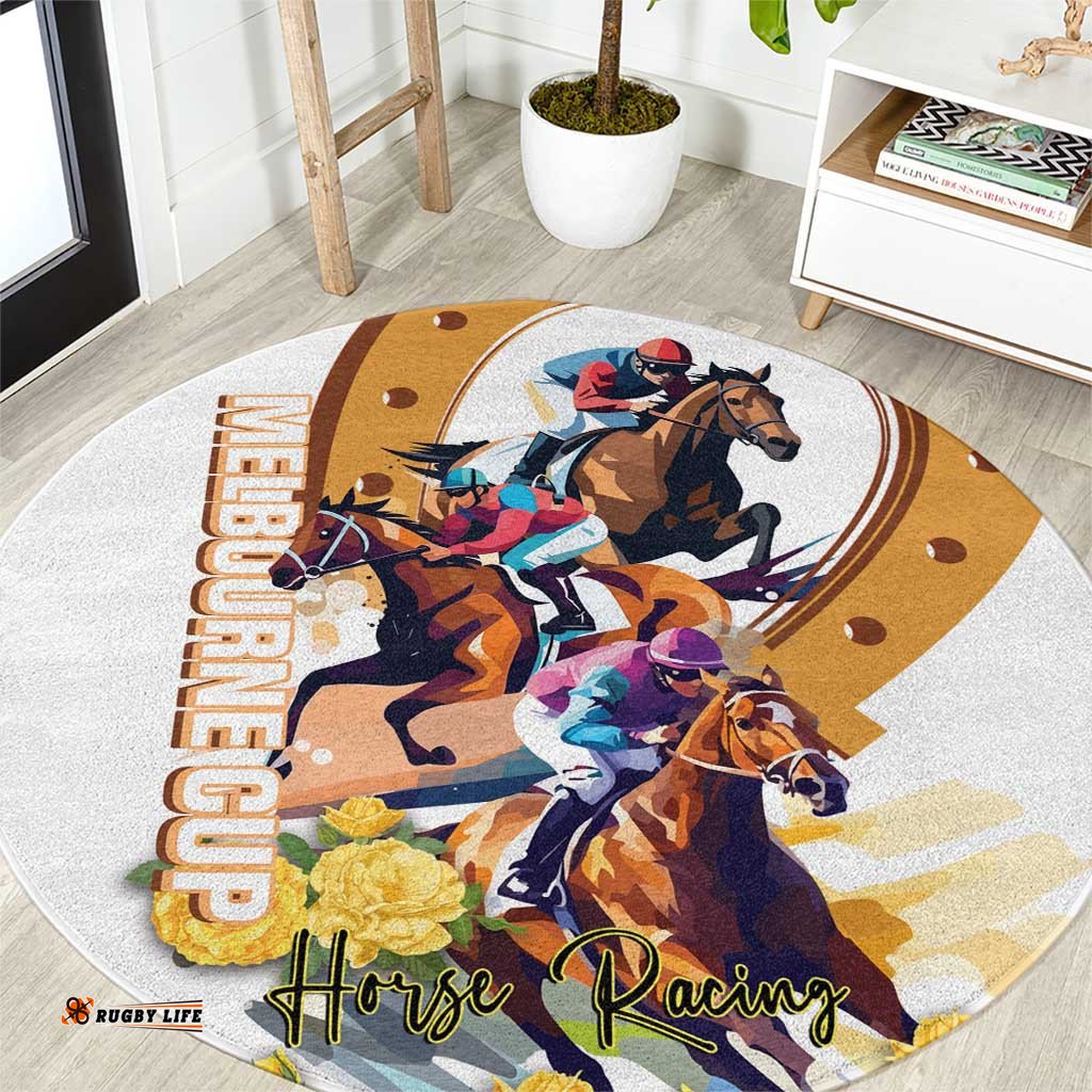 Melbourne Cup Australia Round Carpet Horse Racing Happy 164th Anniversary