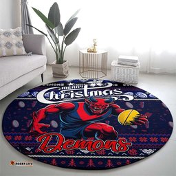 Demons Football Xmas Round Carpet Australia AFL Mascot