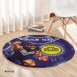Custom AFL Dockers NAIDOC Week Round Carpet Keep The Fire Burning Indigenous Art