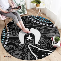 Torest Trait Islands Mix Crocodine Aboriginal Pattern Round Carpet